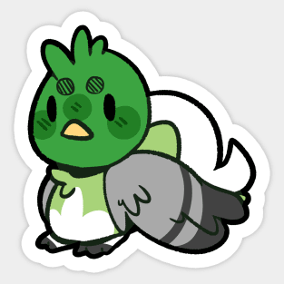 pride birb- Aromantic Variant Sticker